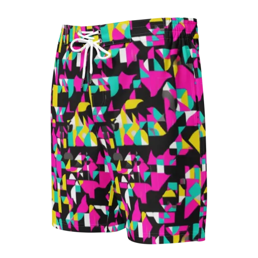 Afterimage Grid on a Men's Board Shorts