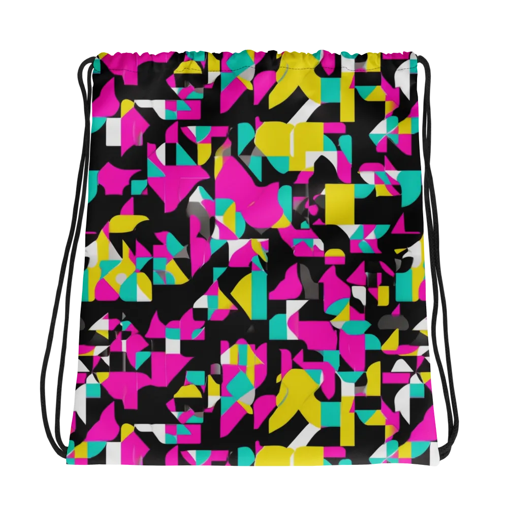 Afterimage Grid on Drawstring Bag — Photo