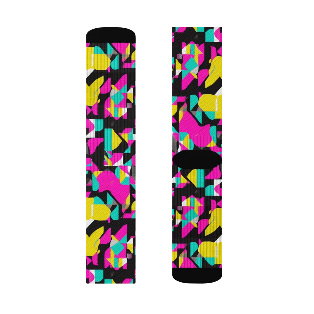 Afterimage Grid on Socks — Left Sock