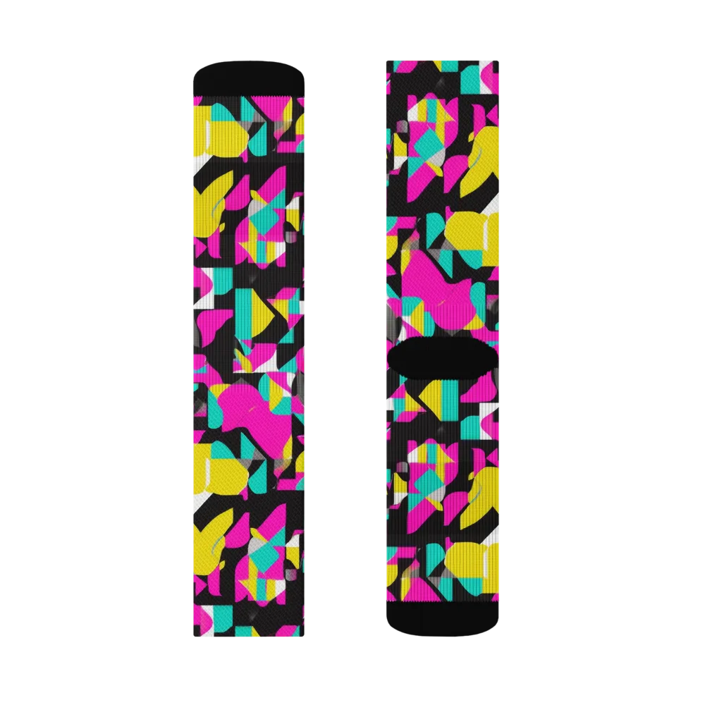 Afterimage Grid on Socks — Right Sock