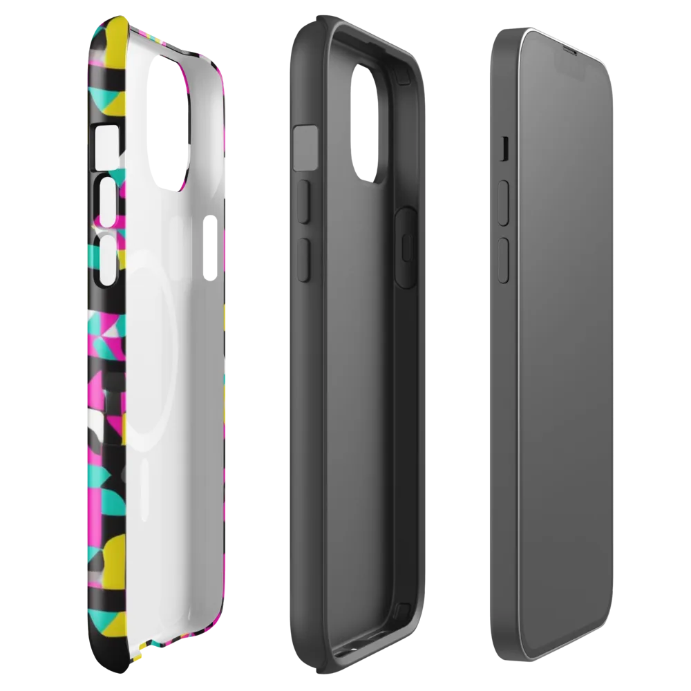 Afterimage Grid on MagSafe Tough Case for iPhone® — Front