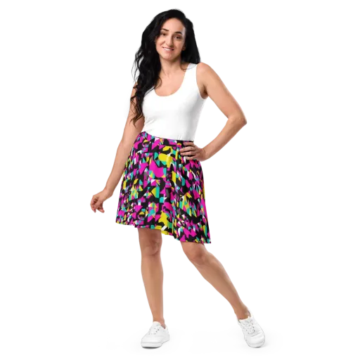 Afterimage Grid on a Skater Skirt