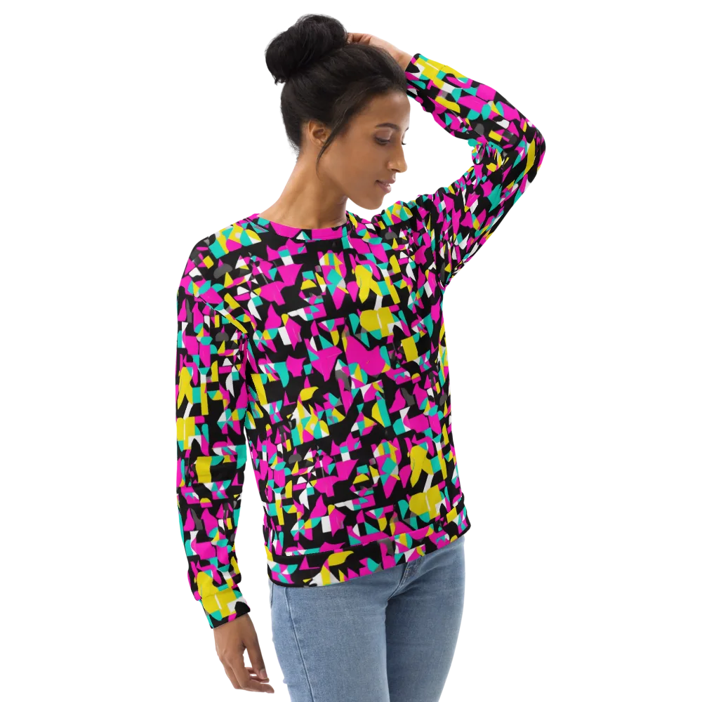 Afterimage Grid on Sweatshirt — Right Front
