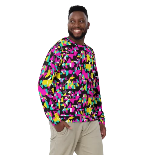 Afterimage Grid on a Sweatshirt