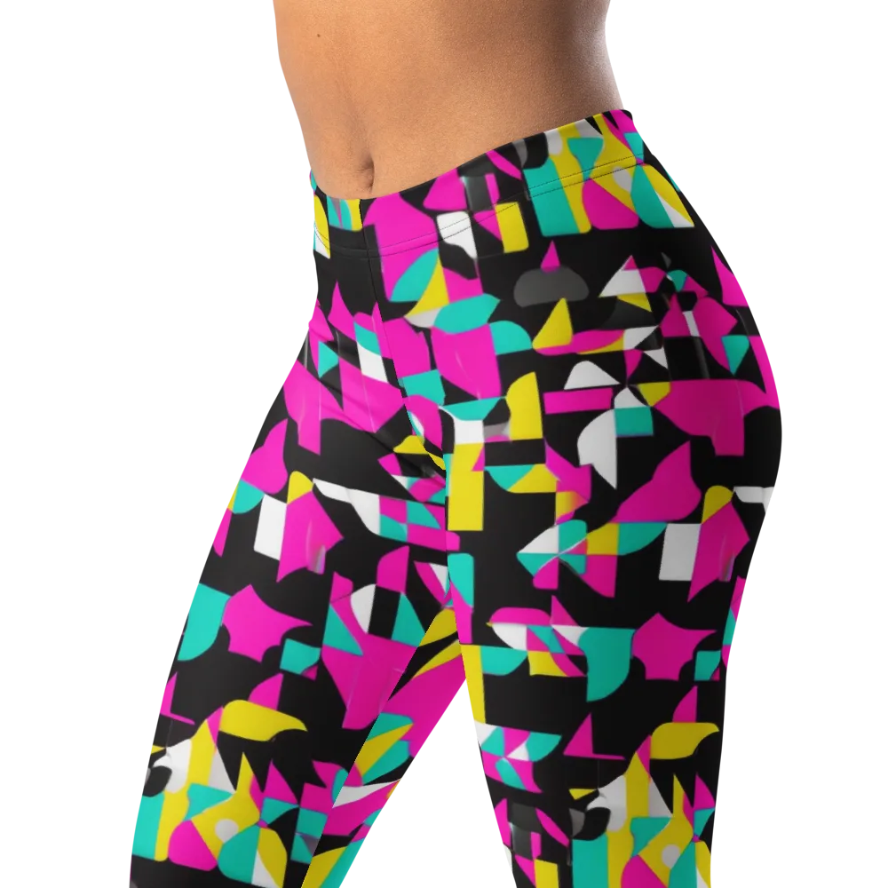 Afterimage Grid on Leggings — Left Front