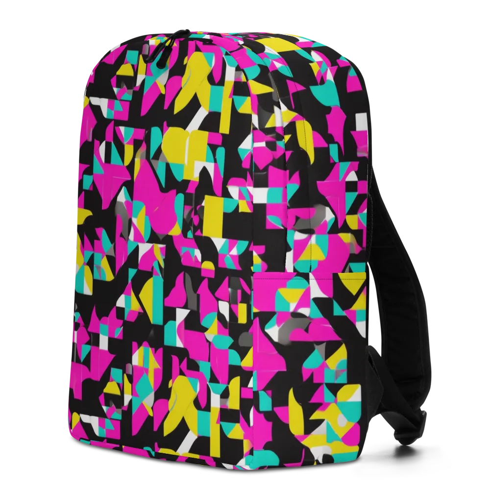 Afterimage Grid on Minimalist Backpack — Left