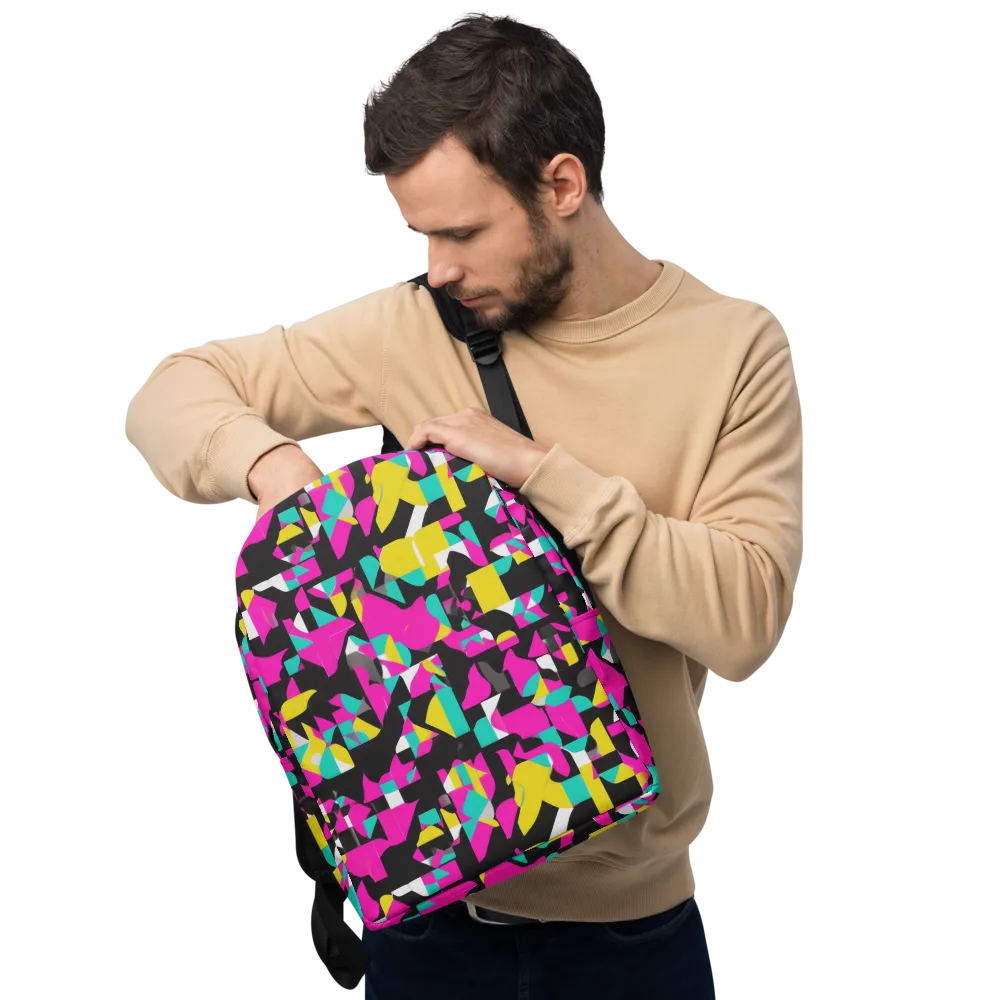 Afterimage Grid on Minimalist Backpack — Front