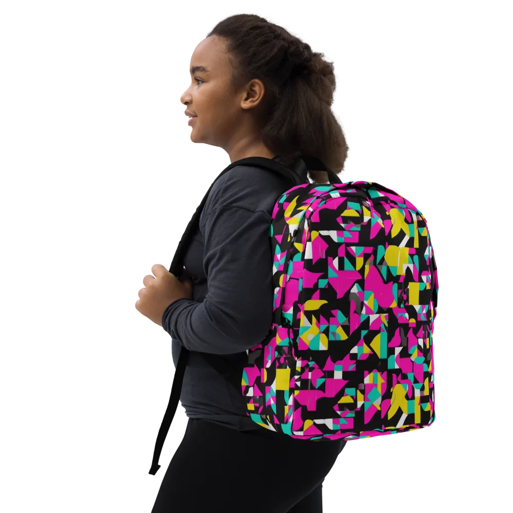 Afterimage Grid on Minimalist Backpack — Right Front