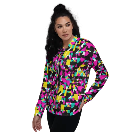 Afterimage Grid on a Bomber Jacket