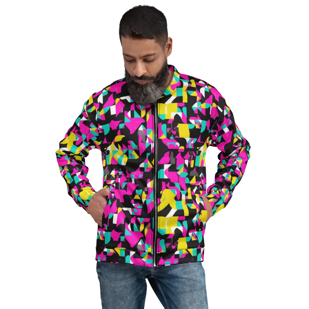 Afterimage Grid on Bomber Jacket — Front