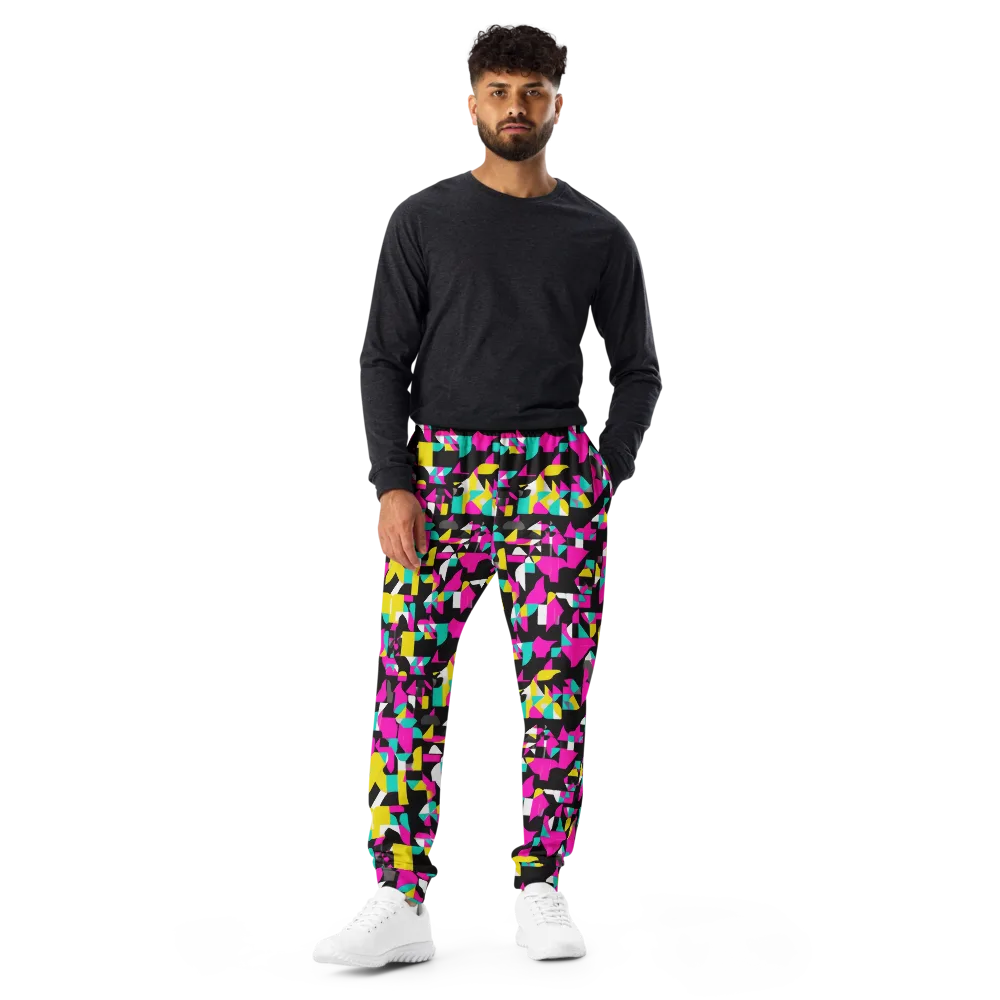 Afterimage Grid on Men's Joggers — Front