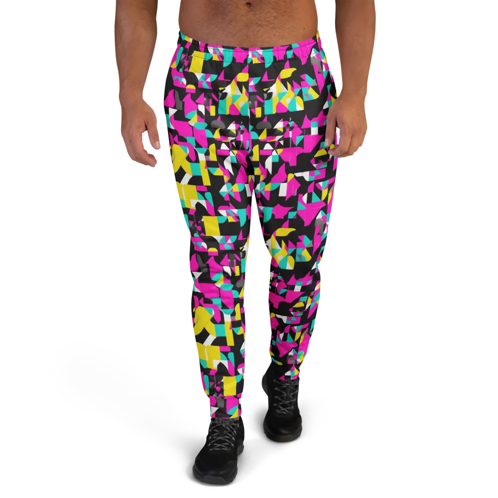 Afterimage Grid on Men's Joggers — Front