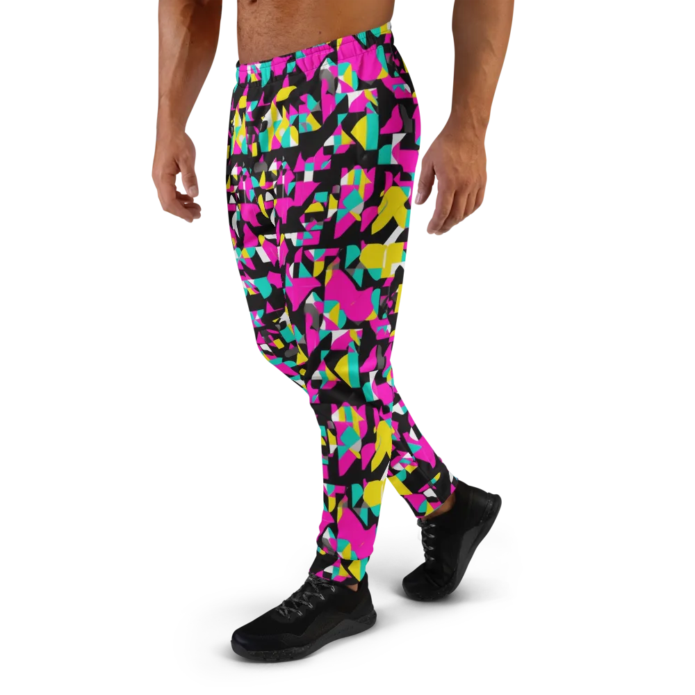 Afterimage Grid on Men's Joggers — Left