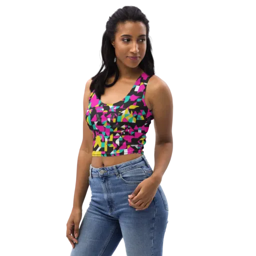 Afterimage Grid on a Crop Top