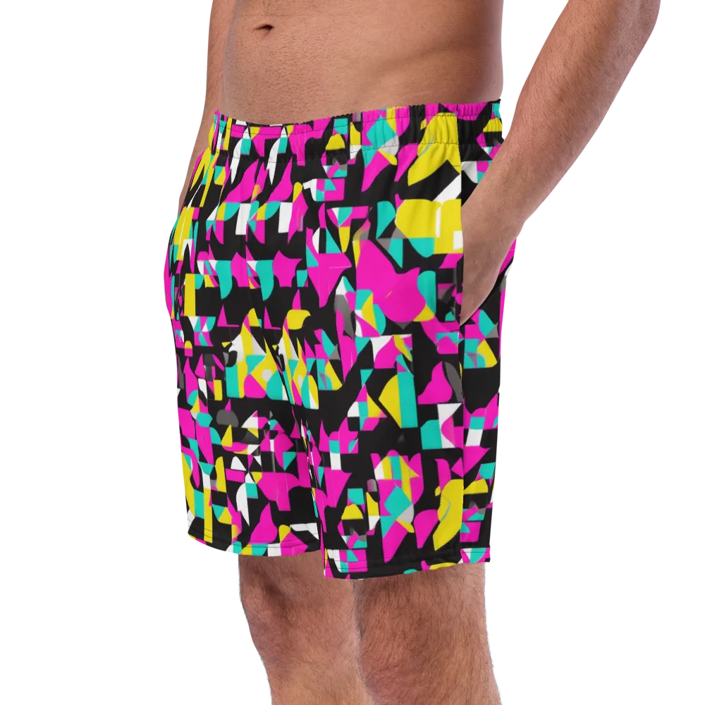 Afterimage Grid on Swim Trunks — Left Front