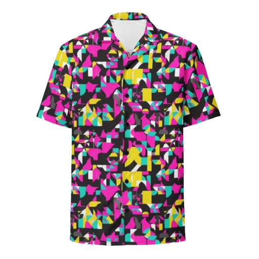 Afterimage Grid on a Button Shirt