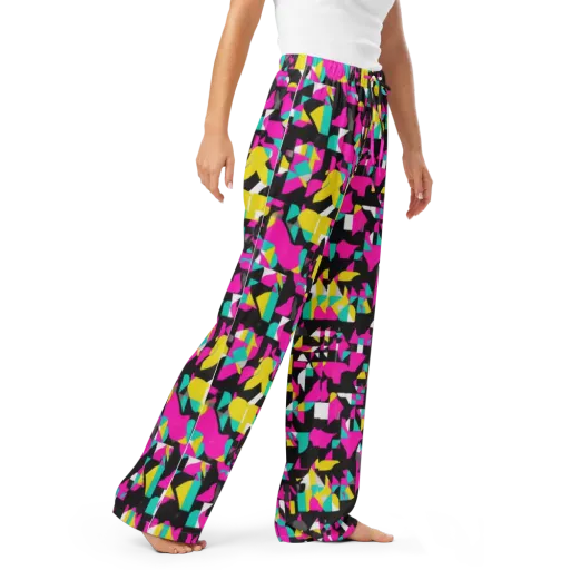 Afterimage Grid on a Women's Pajama Pants