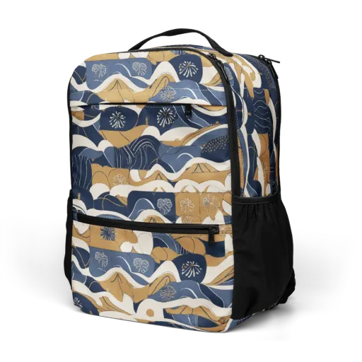 Indigo Tide Almanac on a Utility Backpack
