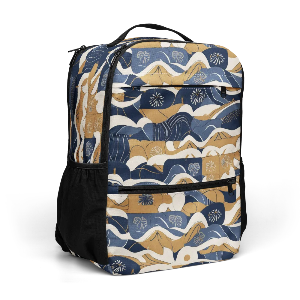 Indigo Tide Almanac on Utility Backpack — Right Front