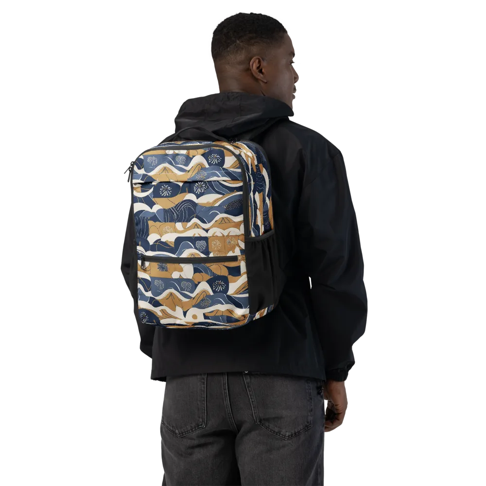 Indigo Tide Almanac on Utility Backpack — Back