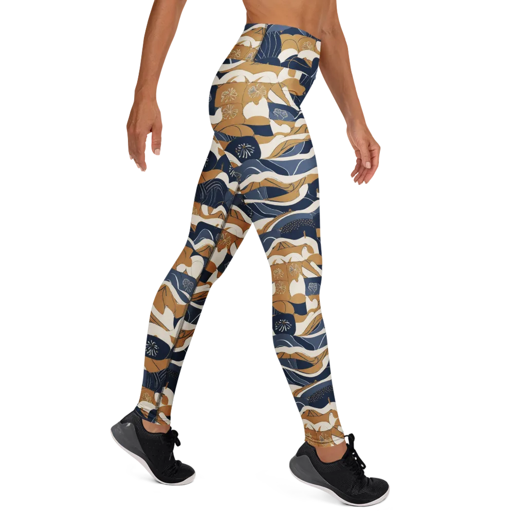 Indigo Tide Almanac on Yoga Leggings — Right
