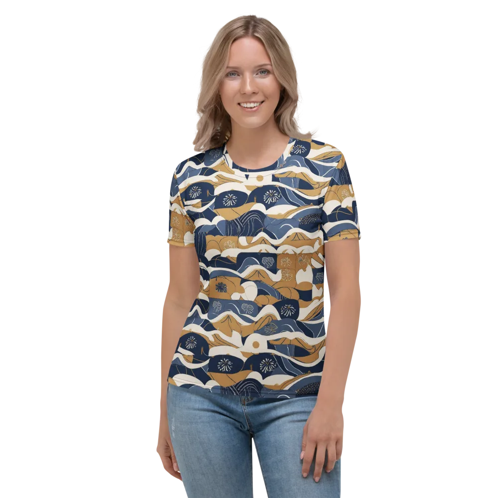 Indigo Tide Almanac on Women's Crew Neck T-Shirt — Front