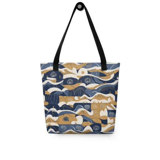 Indigo Tide Almanac on a Tote Bag