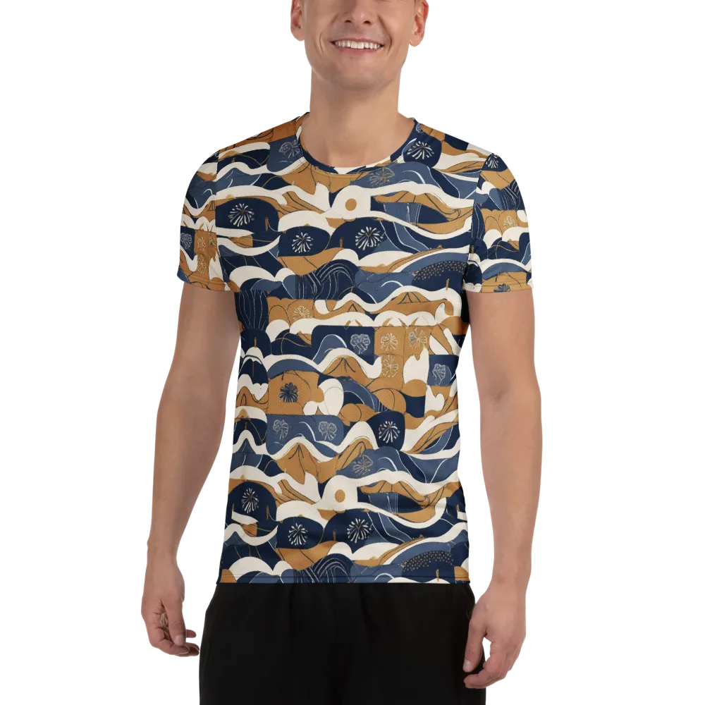Indigo Tide Almanac on Men's Athletic T-Shirt — Front