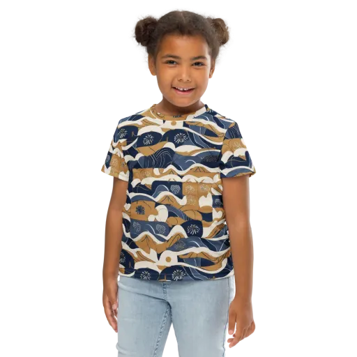 Indigo Tide Almanac on a Kids Crew Neck T-Shirt