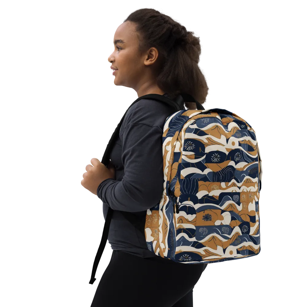 Indigo Tide Almanac on Minimalist Backpack — Right Front