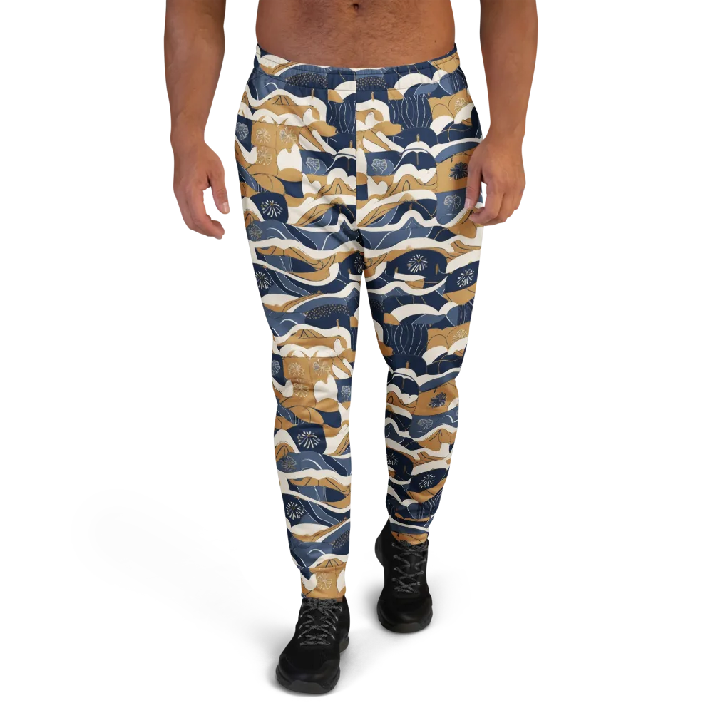 Indigo Tide Almanac on Men's Joggers — Front
