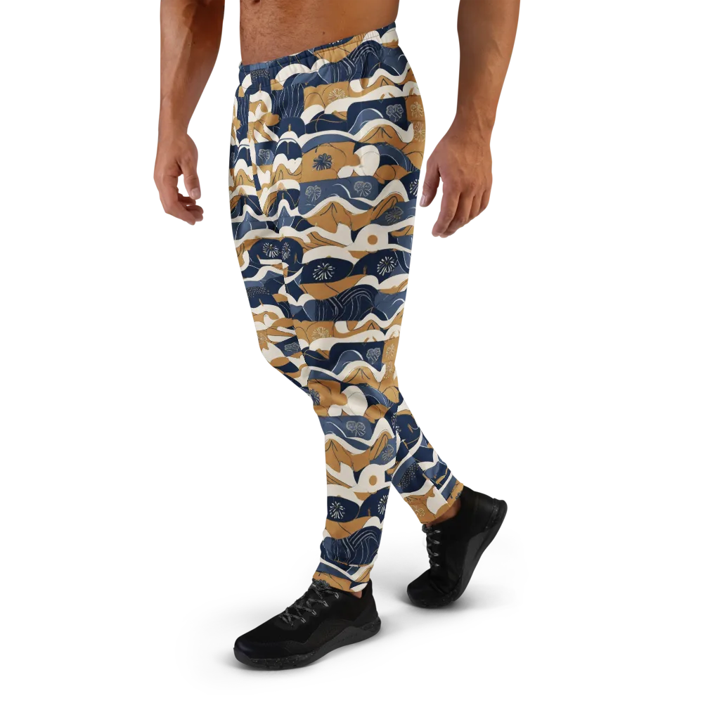 Indigo Tide Almanac on Men's Joggers — Left