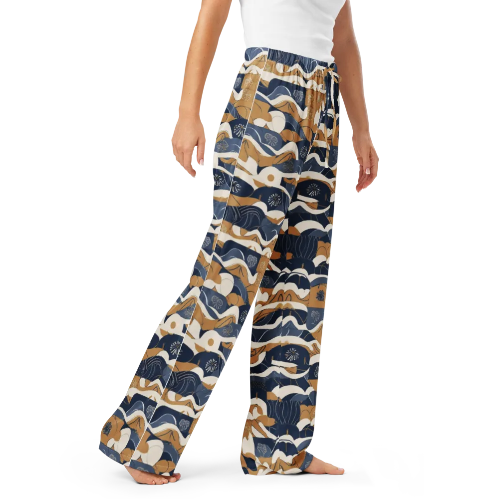 Indigo Tide Almanac on Women's Pajama Pants — Right Front