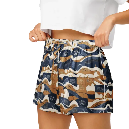 Indigo Tide Almanac on a Women's Pajama Shorts