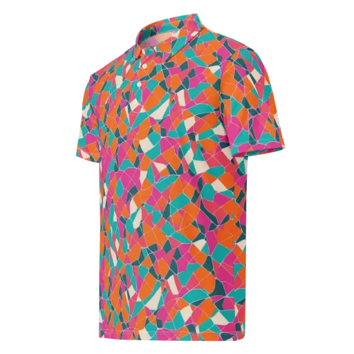 Prism Shatter on a Men's Slim Fit Polo Shirt