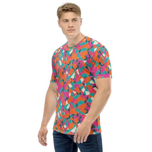 Prism Shatter on a Men's Crew Neck T-Shirt