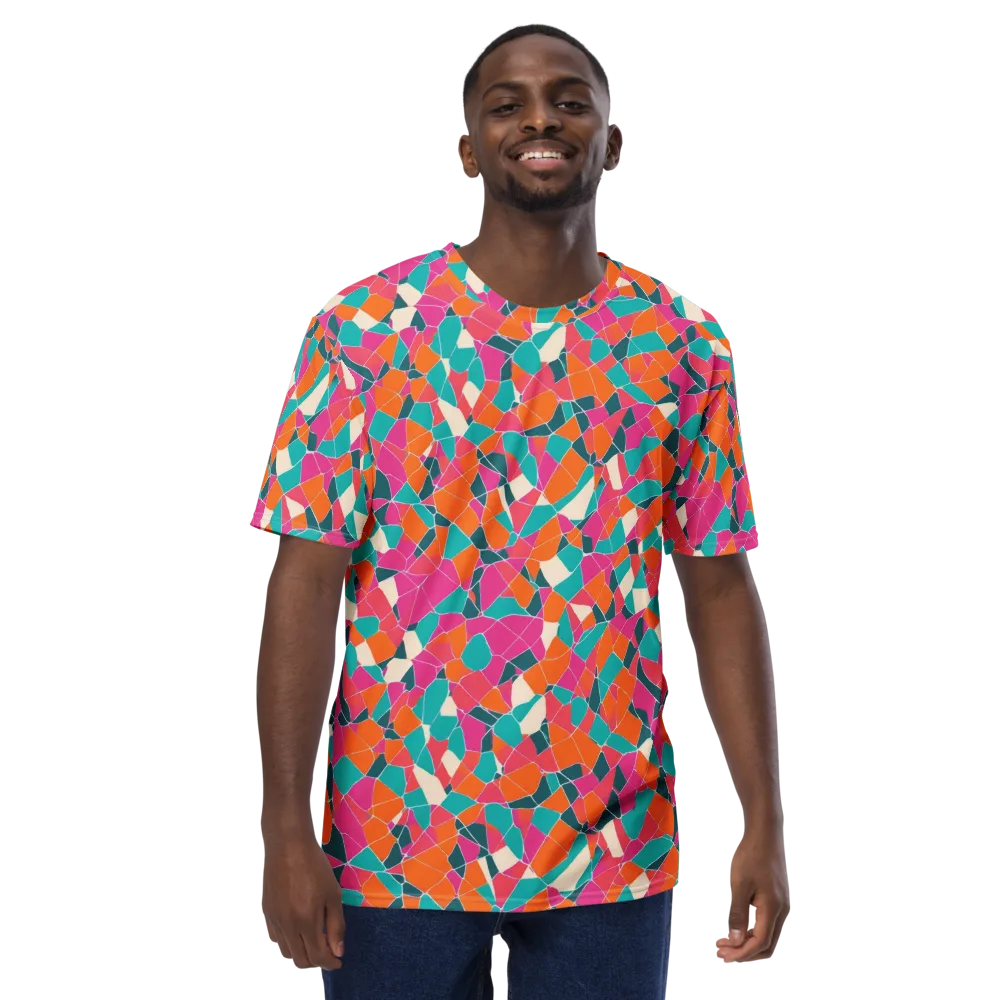 Prism Shatter on Men's Crew Neck T-Shirt — Front