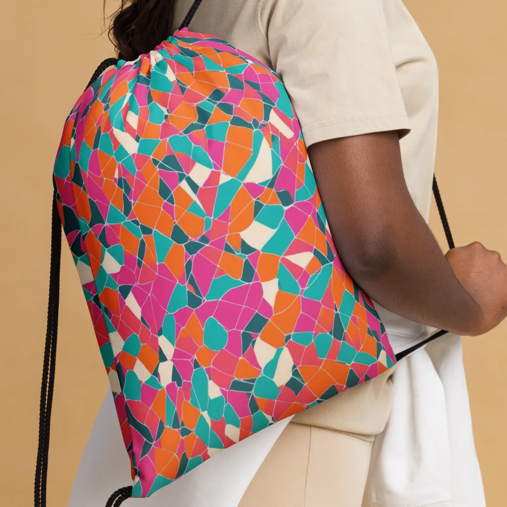 Prism Shatter on Drawstring Bag — Front