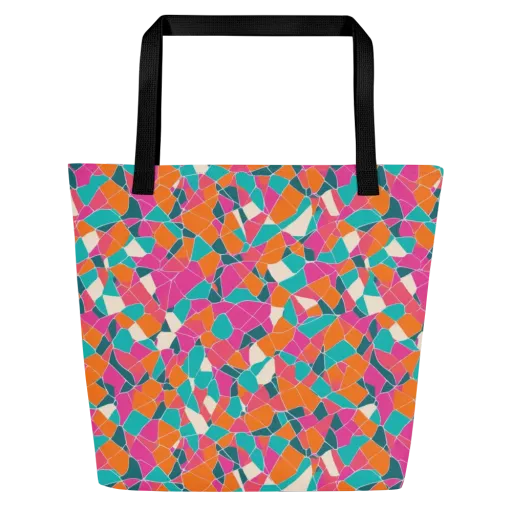 Prism Shatter on a Large Tote Bag W/ Pocket