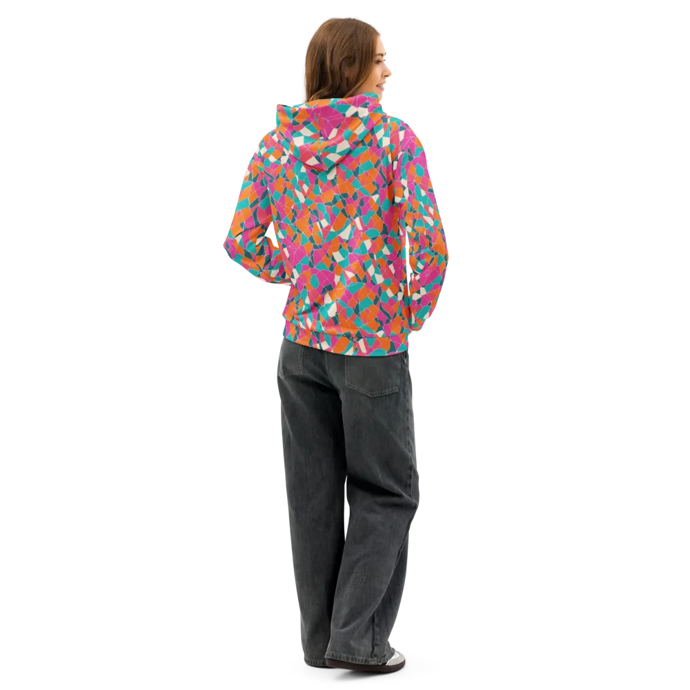 Prism Shatter on Cotton Hoodie — Back