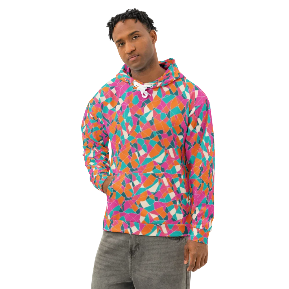 Prism Shatter on Cotton Hoodie — Left Front