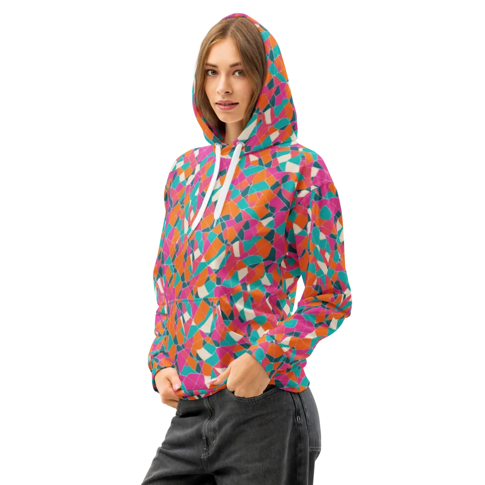 Prism Shatter on Cotton Hoodie — Left Front