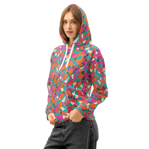 Prism Shatter on a Cotton Hoodie