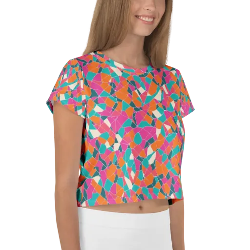 Prism Shatter on a Crop Tee
