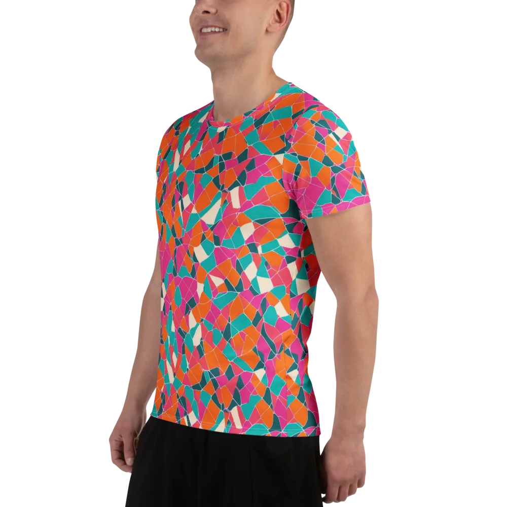 Prism Shatter on Men's Athletic T-Shirt — Left