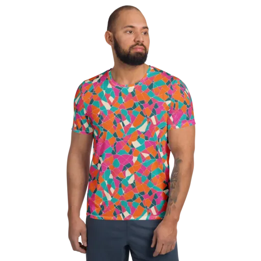 Prism Shatter on a Men's Athletic T-Shirt