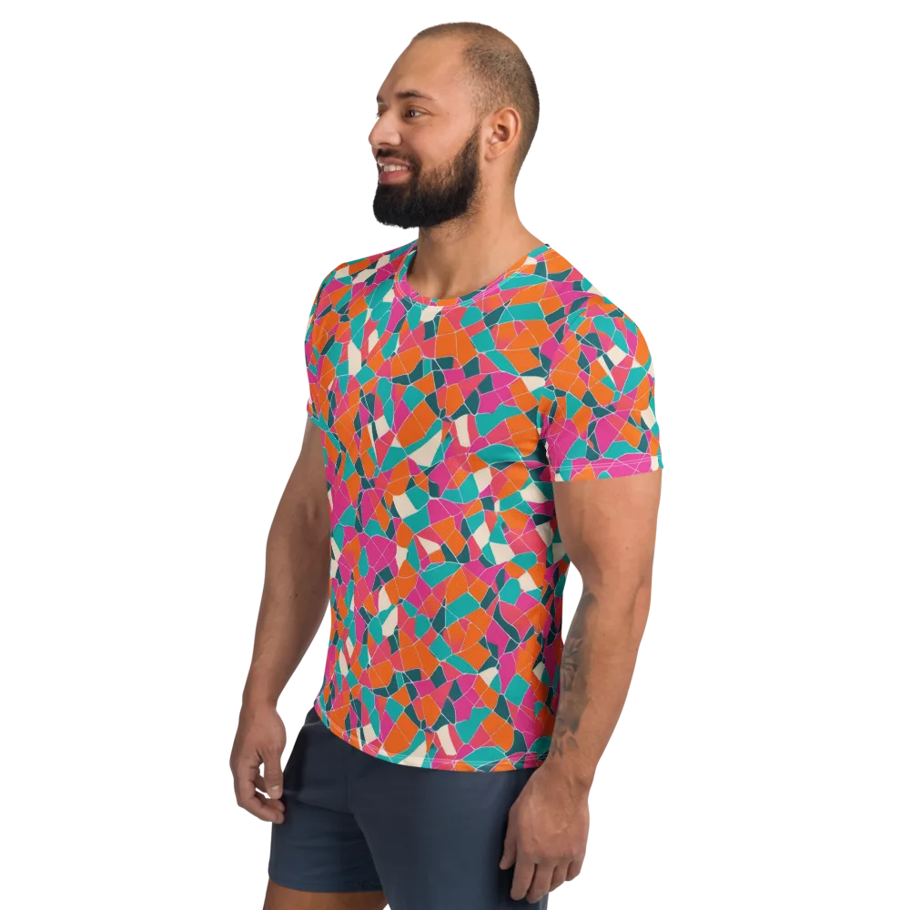 Prism Shatter on Men's Athletic T-Shirt — Left