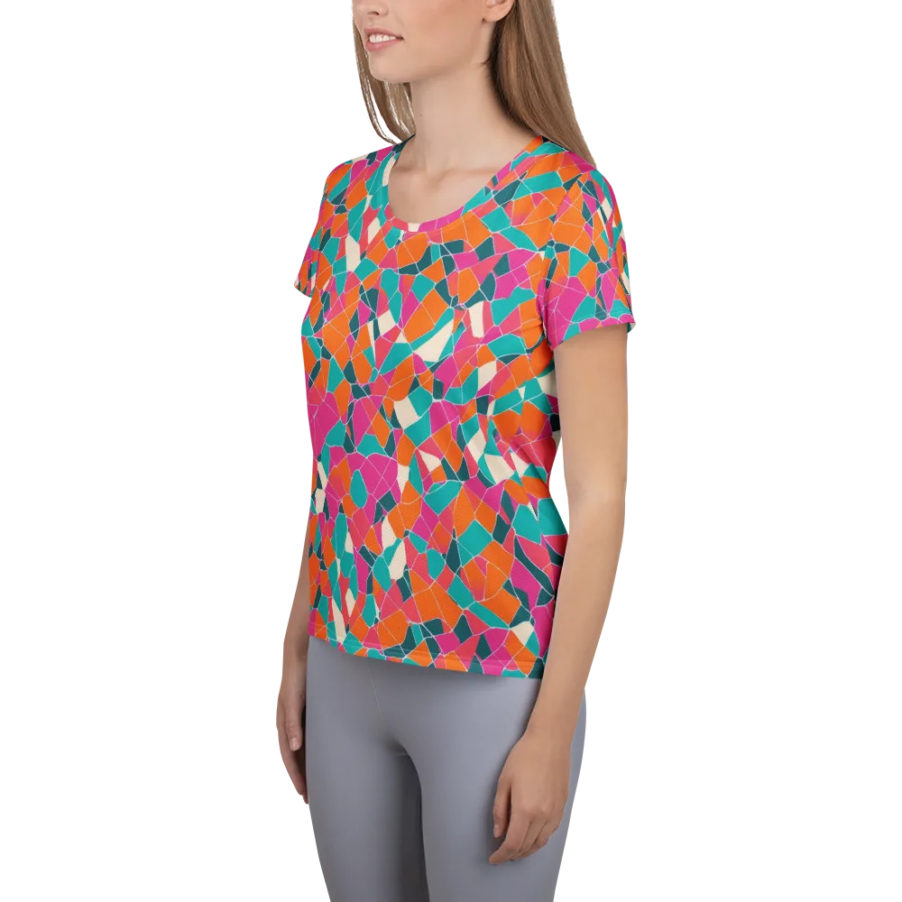 Prism Shatter on Women's Athletic T-Shirt — Left