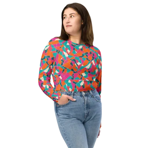 Prism Shatter on a Long Sleeve Crop Top