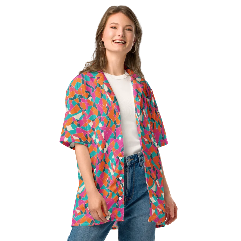Prism Shatter on Button Shirt — Front